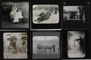 3¼in sq Magic Lantern Slides,