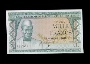 Guinea 1000 Francs banknote,