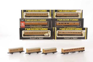 Graham Farish N Gauge LNER Teak Coaching Stock (10),