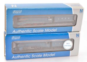 Dapol N Gauge Class A4 Streamline Steam Locomotives with tenders,