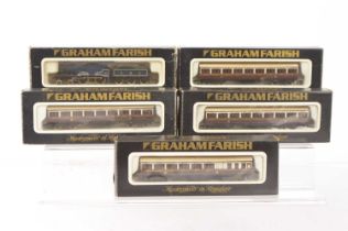 Graham Farish By Bachmann N Gauge Caledonian Railway Steam Locomotive with Tender and Coaches,