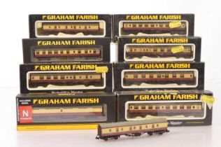 Graham Farish by Bachmann N Gauge BR Crimson and Cream Coaching Stock (9),