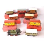 A Hornby 0 Gauge SR M3 clockwork Locomotive and Goods Stock (9),