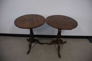 Two 19th century oak wine tables,