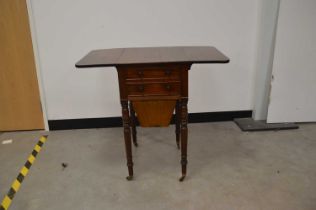 A Victorian mahogany sewing table,