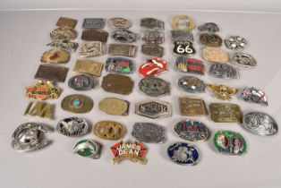 A good collection of Novelty belt buckles,