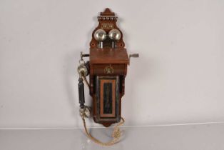 A pre 1900 Ericsson Wall Telephone,