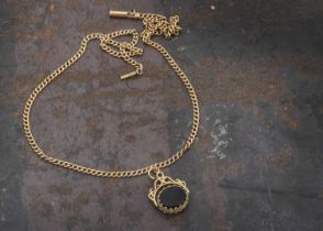 A 15ct gold curb link chain,