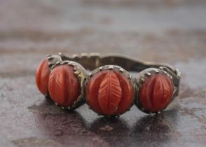 A 19th Century coral posey ring,