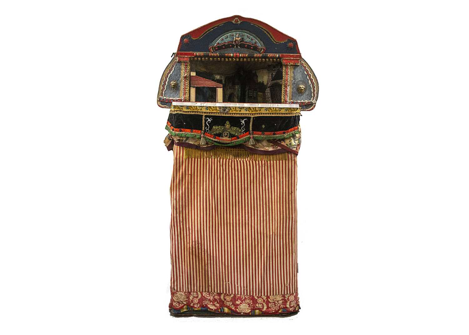 A rare late 19th century large professional Punch & Judy booth,