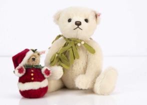 Two Steiff limited edition Christmas teddy bears,