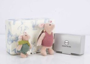 Two Steiff limited edition Piglet's,