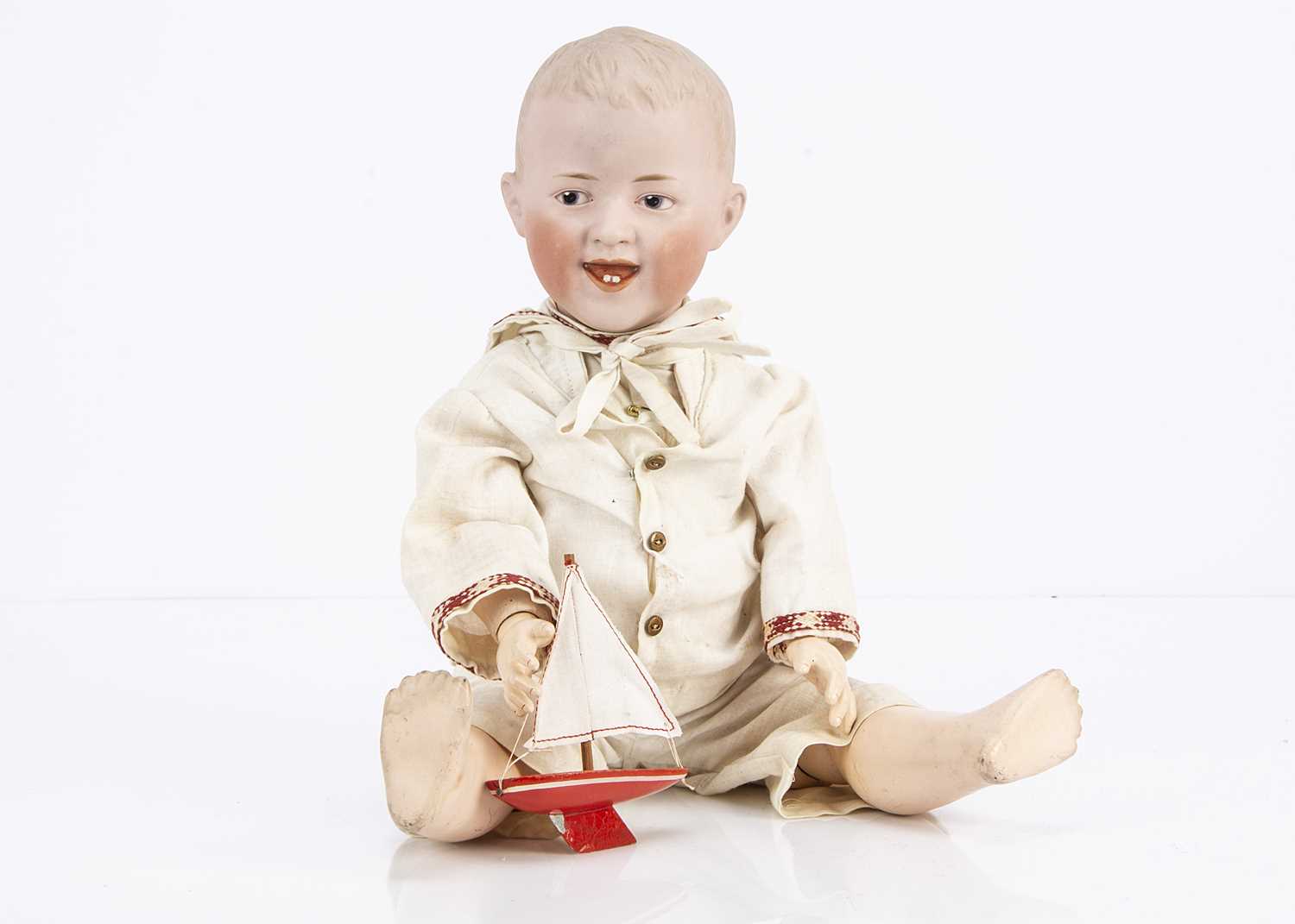 A Gebruder Heubach character laughing boy doll, - Image 2 of 2