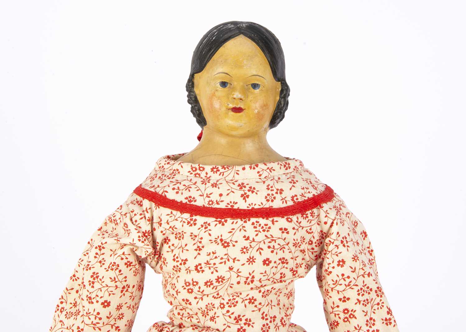 Très Ancienne Poupée XIXème Siècle En Papier Mâché – Sortie De Grenier – Pièce Unique