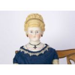 An Alt Beck & Gottschalck bisque shoulder head lady doll,