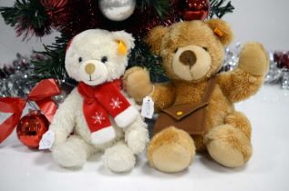 Two modern Steiff yellow tag Teddy bears,