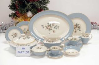 A collection of Royal Doulton Fine China Rose Elegans dinner table ware,