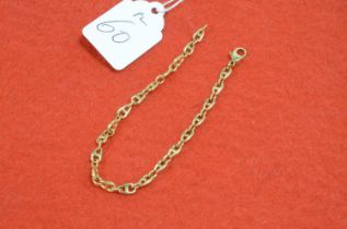 A modern 9ct gold chain link bracelet,