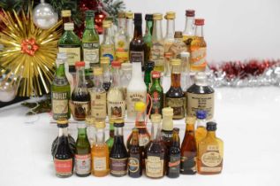 A large collection of liquor and spirit minitures,