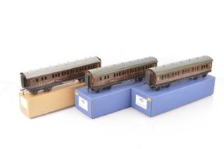 Six Bassett-Lowke 0 Gauge tinplate LMS Coaches (6)