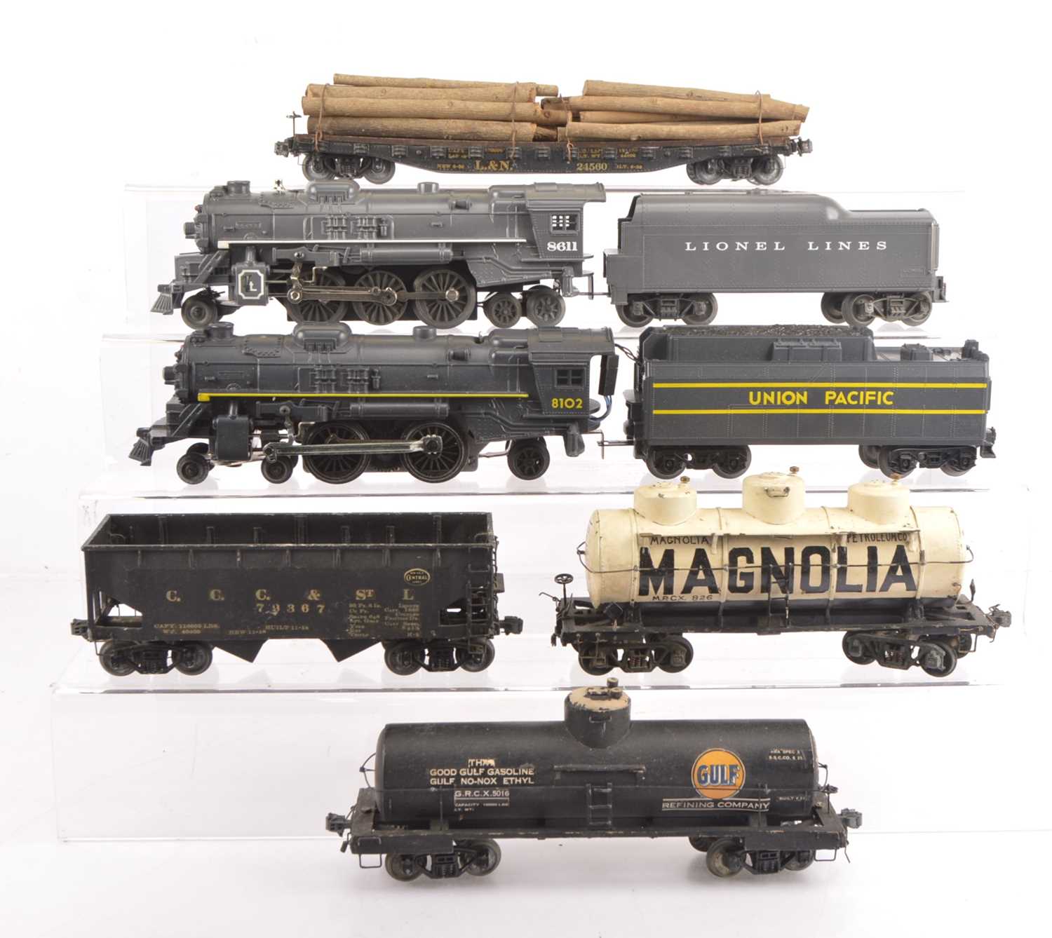 LIONEL ÉCHELLE 0 / O LOCOMOTIVE 121 + TENDER