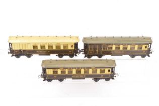 Three Hornby 0 Gauge No 2 Special Pullman Coaches,