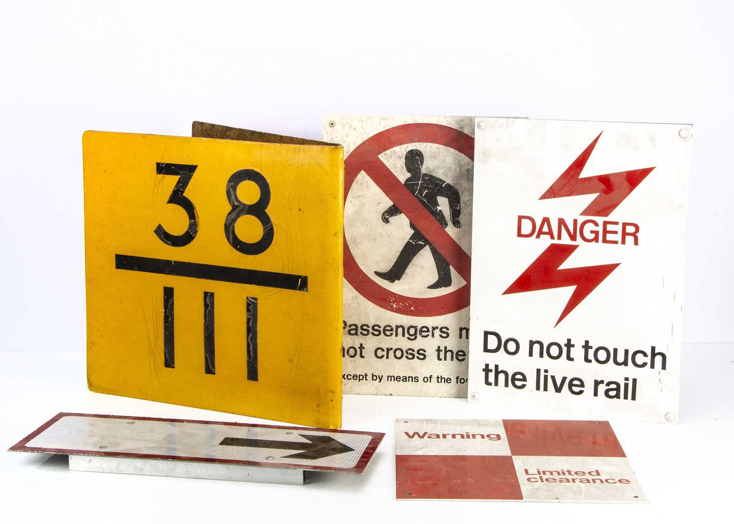 Modern Trackside Signage, four alloy signs, Danger Do Not Touch The ...