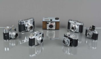 A Group of Viewfinder and Rangefinder Cameras,