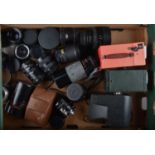 A Tray of Camera Related Items,