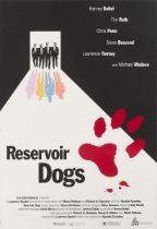 Reservoir Dogs (1992) . Original US poster, Cannes film festival style . Designer: John Sabel (dates