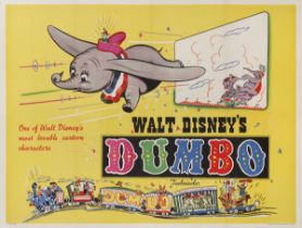 Dumbo (1941) . Original British poster, re-release 1950s. . Unframed: 30 x 40 in. (76 x 102 cm). .
