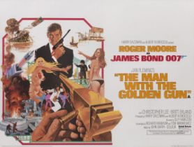 The Man with the Golden Gun (1974) . Original British poster . Artist: Robert E. McGinnis (b.