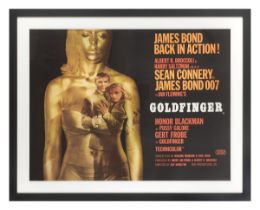 Goldfinger (1964) . Original British poster, style A . Artist: Robert Brownjohn (1925-1970). .