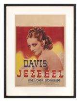 Jezebel (1938) . Original US poster. . Unframed: 22 x 14 in. (56 x 36 cm). Framed: 25 1/2 x 19 3/4