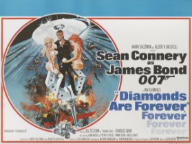 Diamonds are Forever (1971) . Original British poster . Artist: Robert E. McGinnis (b.1926). .