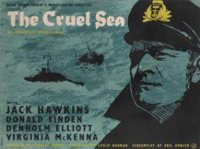 The Cruel Sea (1953) . Original British poster, style A . Artist: Colin Walklin (dates unknown). .