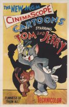Tom and Jerry (1955) . Original US stock poster. . Unframed: 41 x 27 in. (104 x 69 cm). . Linen