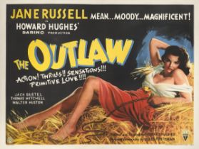 The Outlaw (1943) . Original British poster, first UK release 1951. . Unframed: 30 x 40 in. (76 x