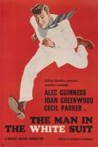 The Man in the White Suit (1951) . Original British poster . Artist: A. R. Thompson (1894-1979).