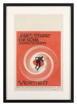 Vertigo (1958) . Original US poster . Artist: Saul Bass (1920-1996). . Unframed: 22 x 14 in. (56 x