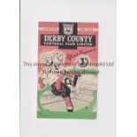 ARSENAL Programme for the away FA Cup tie v Derby County 29/1/1949. Good