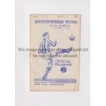ARSENAL Programme for the away League match v Huddersfield Town 15/12/1951, very slightly creased,