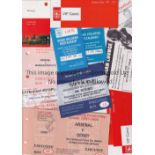 ARSENAL Twenty nine VIP tickets from the 1990's including Bond Holder Restaurant, Executive Box,