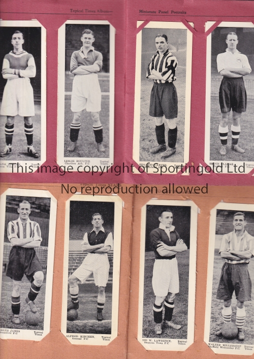 FOOTBALL MISCELLANY Includes 2 complete Topical Times small panel portraits of Football Stars and