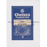 CHELSEA Programme for the London Challenge Cup Semi-Final at home v Leyton Orient 15/11/1960, very