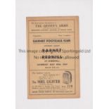 BARNET V REDHILL 1947 Programme for the Athenian match at Barnet 10/5/1947, lightly creased and