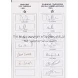 ZIMBABWE CRICKET AUTOGRAPHS Eighteen autographs: Zimbabwe Test Captains 1992 signed by Houghton,