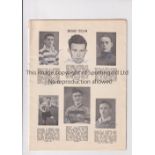 NORTHERN IRELAND V ENGLAND 1950 / IRISH AUTOGRAPHS Programme for the match in Belfast 7/10/1950