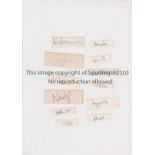 SRI LANKA CRICKET AUTOGRAPHS Twelve loose signatures on white labels: Ravi Ratnayeke, PA de Silva,