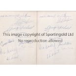 SUNDERLAND AUTOGRAPHS 1968 Three menus for Luncheon at the Stanneylands Hotel before the home